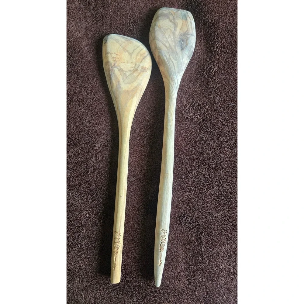 J.D. Oliver Napa Valley Olive Wood Cooking Spoon Spatula Set 2pc Handcrafted